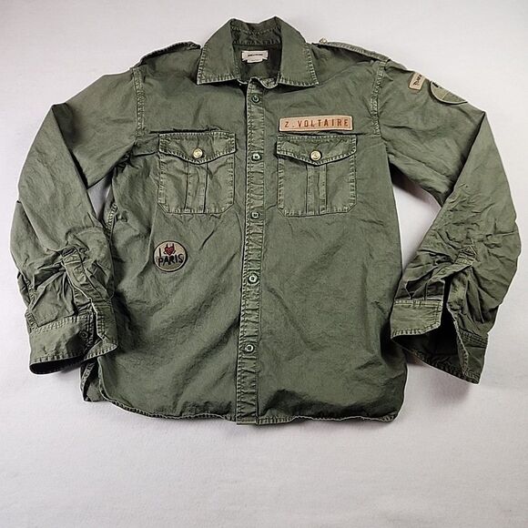 Zadig & Voltaire Tops - Zadig & Voltaire Taskal Combat Shirt Jacket Womens XS by Humberto Cruz Military